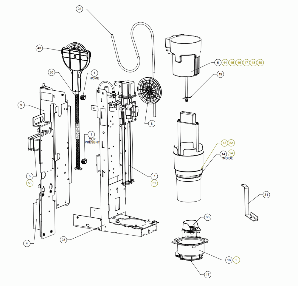 Diagram Diagram and Parts List for IMI2000  Hamilton Beach Drink Mixer